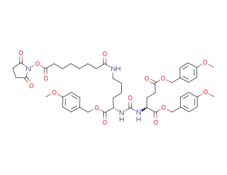 2-{3-[5-[7-(2,5-dioxopyrrolidin-1-yloxycarbonyl)heptanoylamino]-1-(4-methoxybenzyloxycarbonyl)pentyl]ureido}pentanedioic acid bis-(4-methoxybenzyl) ester