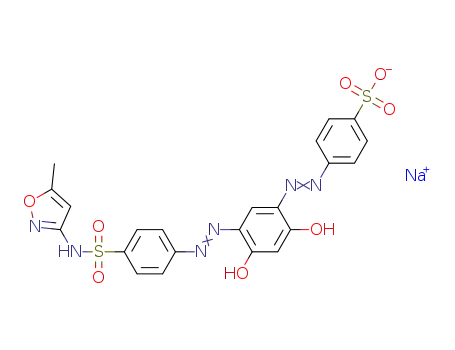 Molecular Structure of 1312665-61-4 (C<sub>22</sub>H<sub>17</sub>N<sub>6</sub>O<sub>8</sub>S<sub>2</sub><sup>(1-)</sup>*Na<sup>(1+)</sup>)