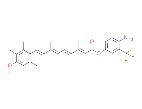 (4-amino-3-trifluoromethylphenyl)-(all-trans)-9-(4-methoxy-2,3,6-trimethylphenyl)-3,7-dimeth yl-2,4,6,8-nonatetraenoate