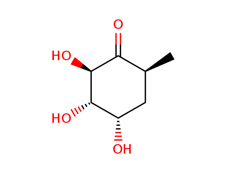 Molecular Structure of 127707-32-8 (Cyclohexanone,2,3,4-trihydroxy-6-methyl-, (2R,3S,4S,6S)-)