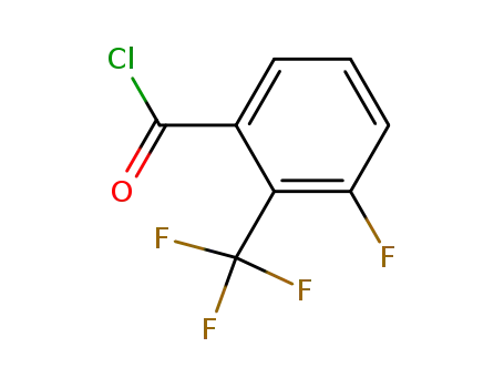 Molecular Structure of 261951-82-0 (3-Fluoro-2-(trifluoromethyl)benzoyl chloride)