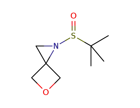 Molecular Structure of 1211284-25-1 (1-tert-butylsulfinyl-5-oxa-1-azaspiro[2,3]hexane)