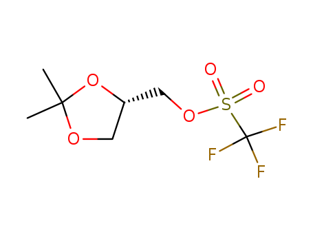 Molecular Structure of 156925-79-0 (Methanesulfonic acid, trifluoro-,
[(4S)-2,2-dimethyl-1,3-dioxolan-4-yl]methyl ester)