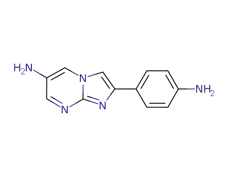 Molecular Structure of 1246471-09-9 (2-(4-aminophenyl)imidazo[1,2-a]pyrimidin-6-amine)