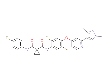 N-(4-(2-(1,3-dimethyl-1H-pyrazol-4-yl)pyridin-4-yloxy)-2,5-difluorophenyl)-N'-(4-fluorophenyl)cyclopropane-1,1-dicarboxamide