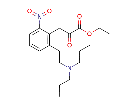 Molecular Structure of 91374-24-2 (Ethyl 3-[2-[2-(dipropylamino)ethyl]-6-nitrophenyl]-2-oxopropanoate)