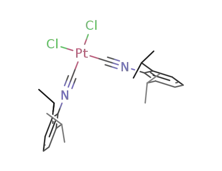 Molecular Structure of 1261237-73-3 (cis-[PdCl<sub>2</sub>(2,6-diisopropylphenylisonitrile)2])
