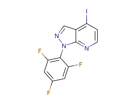 4-iodo-1-(2,4,6-trifluorophenyl)-1H-pyrazolo[3,4-b]pyridine