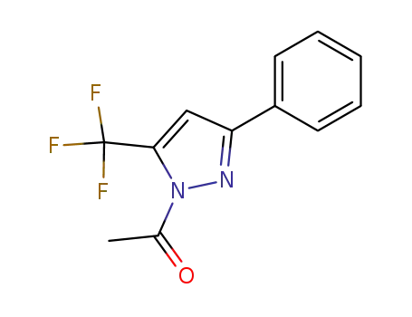 Molecular Structure of 198348-94-6 (1-ACETYL-5(3)-PHENYL-3(5)-(TRIFLUOROMETHYL)PYRAZOLE)