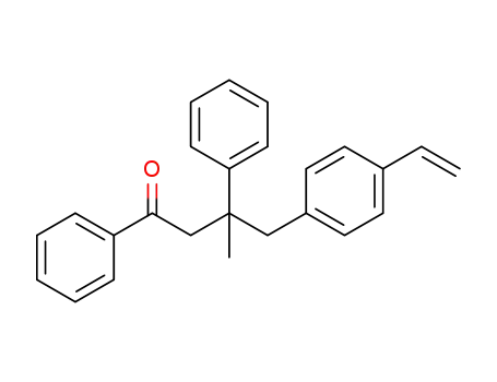 Molecular Structure of 1359763-70-4 (3-methyl-1,3-diphenyl-4-(4-vinylphenyl)butan-1-one)