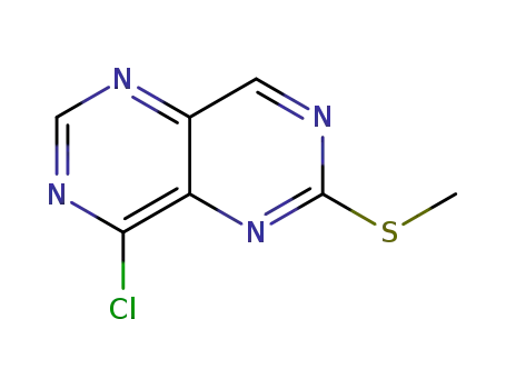 Molecular Structure of 176637-10-8 (8-Chloro-2-(methylthio)pyrimido[5,4-d]pyrimidine)