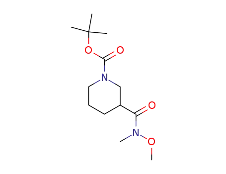 Molecular Structure of 189442-78-2 (1-Boc-3-[methoxy(methyl)carbamoyl]piperidine)