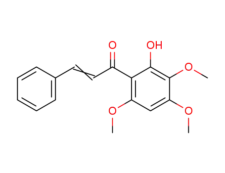 Molecular Structure of 6971-20-6 ((E)-1-(2-hydroxy-3,4,6-trimethoxy-phenyl)-3-phenyl-prop-2-en-1-one)