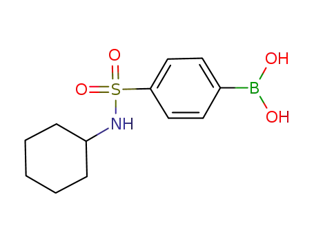 Molecular Structure of 871329-66-7 (4-(N-CYCLOHEXYLSULPHONAMIDO)BENZENEBORONIC ACID)