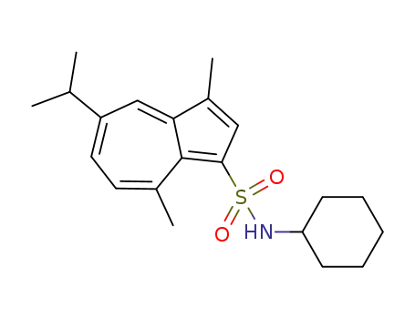 Molecular Structure of 1338350-97-2 (N-cyclohexyl-3,8-dimethyl-5-isopropyl-1-azulene sulfonamide)