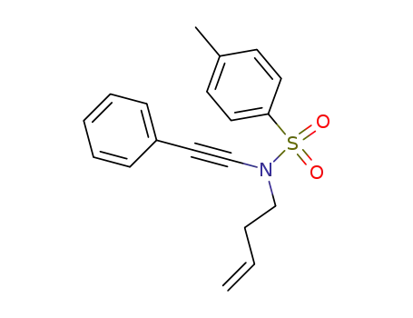 Molecular Structure of 853688-25-2 (N-(but-3-enyl)-4-methyl-N-(phenylethynyl)benzenesulfonamide)