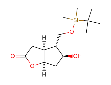 (3aS,4R,5S,6aR)-hexahydro-5-hydroxy-4-(tert-butyldimethylsilyloxymethyl)-2H-cyclopenta[b]furan-2-one