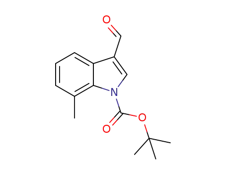 Molecular Structure of 914348-96-2 (1-Boc-7-methyl-3-formylindole)