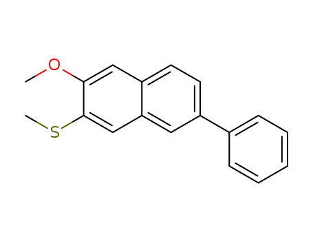 Molecular Structure of 1310197-78-4 (2-methoxy-3-methylthio-6-phenylnaphthalene)