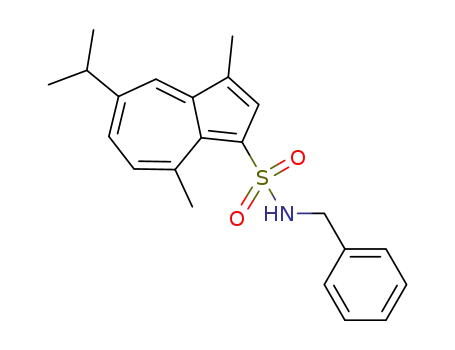 Molecular Structure of 1338350-98-3 (N-benzyl-3,8-dimethyl-5-isopropyl-1-azulene sulfonamide)