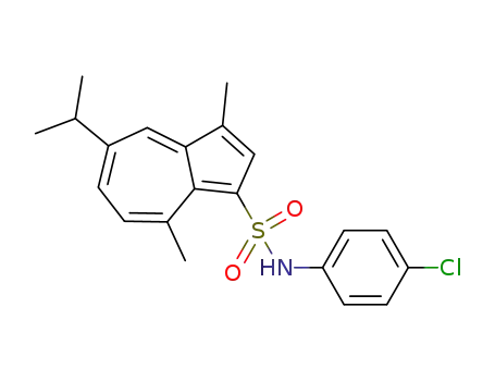 Molecular Structure of 1338350-99-4 (N-(4-chlorophenyl)-3,8-dimethyl-5-isopropyl-1-azulene sulfonamide)
