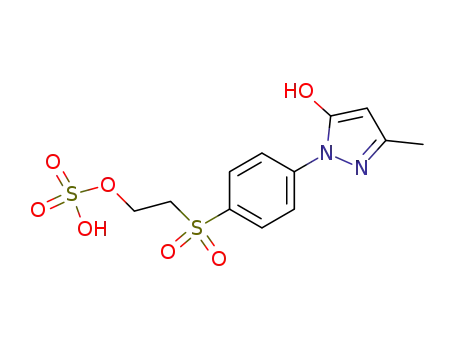 Molecular Structure of 151407-77-1 (1H-Pyrazol-5-ol, 3-methyl-1-[4-[[2-(sulfooxy)ethyl]sulfonyl]phenyl]-)