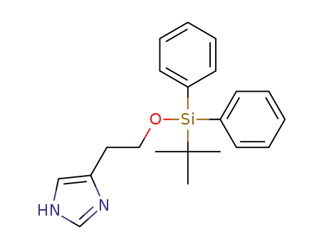 Molecular Structure of 1571145-65-7 (4-(2-((tert-butyldiphenylsilyl)oxy)ethyl)-1H-imidazole)