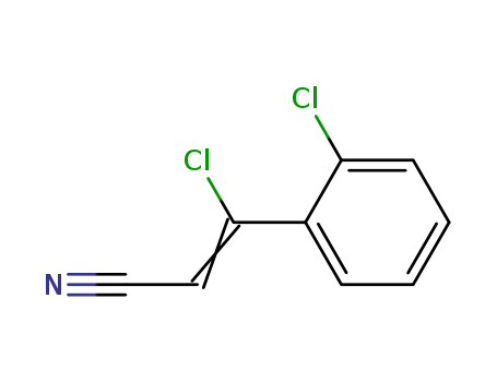 Molecular Structure of 107818-28-0 (2-Propenenitrile, 3-chloro-3-(2-chlorophenyl)-)