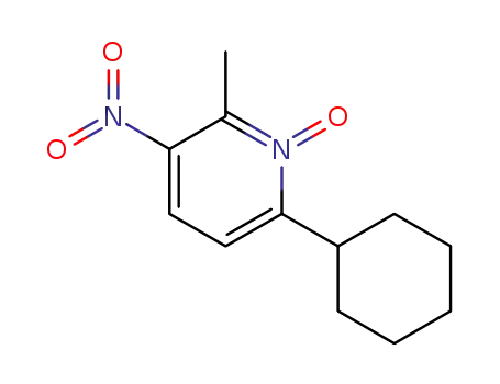 Molecular Structure of 1344663-73-5 (6-cyclohexyl-2-methyl-3-nitropyridine-1-oxide)
