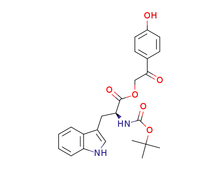 Molecular Structure of 1365571-06-7 (N-tBOC-L-tryptophan 4-hydroxyphenacyl ester)