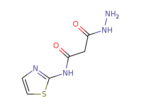Molecular Structure of 18612-28-7 (3-hydrazinyl-oxo-N-(1,3-thiazole-2-yl)-propanamide)