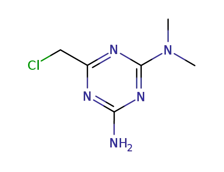 Molecular Structure of 21320-37-6 (6-(CHLOROMETHYL)-N,N-DIMETHYL-1,3,5-TRIAZINE-2,4-DIAMINE)