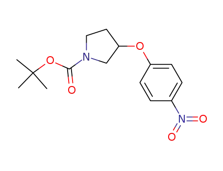 Molecular Structure of 405887-36-7 (1N-Boc 3-(4'-nitrophenoxy) pyrrolidine)