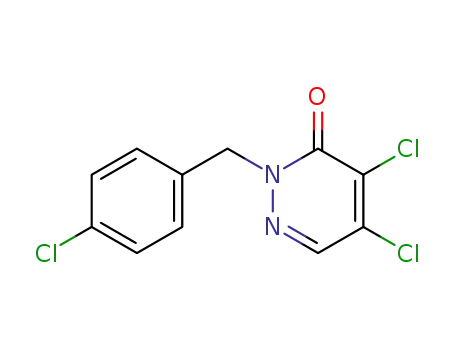 Molecular Structure of 173843-85-1 (4,5-DICHLORO-2-(4-CHLOROBENZYL)-2,3-DIHYDROPYRIDAZIN-3-ONE)