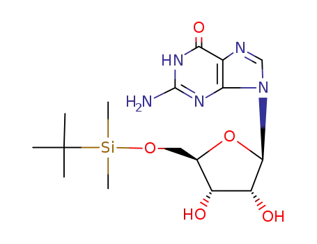 Molecular Structure of 72409-21-3 (5'-O-tert-butyldimethylsilylguanosine)