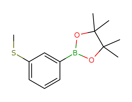 Molecular Structure of 710348-63-3 (3-(METHYLTHIO)PHENYLBORONIC ACID PINACOLATE)