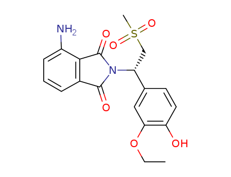 (S)-4-amino-2-[1-(3-ethoxy-4-hydroxy-phenyl)-2-methanesulfonyl-ethyl]-isoindole-1,3-dione