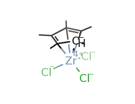 Molecular Structure of 304016-43-1 ((TETRAMETHYLCYCLOPENTADIENYL)ZIRCONIUM TRICHLORIDE)