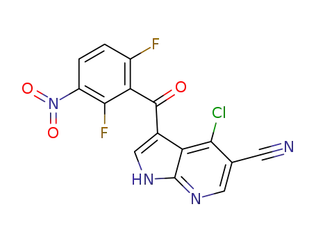 4-chloro-3-(2,6-difluoro-3-nitro-benzoyl)-1H-pyrrolo[2,3-b]pyridine-5-carbonitrile