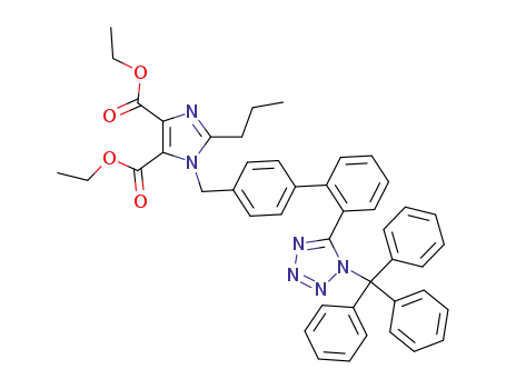 Diethyl 2-propyl-1-((2'-(1-trityl-1H-tetrazol-5-yl)-[1,1'-biphenyl]-4-yl)methyl)-1H-imidazole-4,5-dicarboxylate