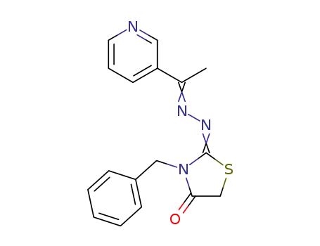3-benzyl-2-(2-(1-(pyridin-3-yl)ethylidene)hydrazono)thiazolidin-4-one