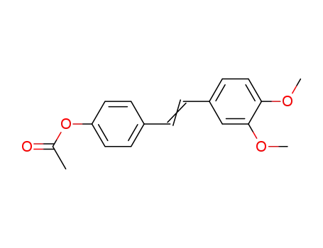 Molecular Structure of 500688-81-3 (Phenol, 4-[2-(3,4-dimethoxyphenyl)ethenyl]-, acetate)