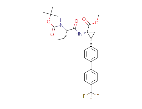 (1R,2R)-methyl 1-((S)-2-(tert-butoxycarbonylamino)butanamido)-2-(4'-trifluoromethylbiphenyl-4-yl)cyclopropanecarboxylate