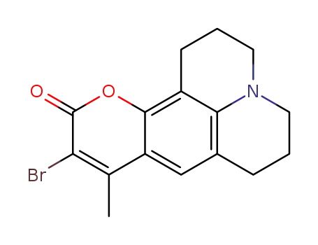 Molecular Structure of 127321-52-2 (9-bromo-8-methyl-2,3,5,6-tetrahydro-1H,4H-11-oxa-3a-aza-benzo[de]anthracen-10-one)