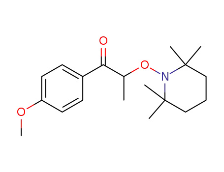 Molecular Structure of 1394206-50-8 (1-(4-methoxyphenyl)-2-((2,2,6,6-tetramethylpiperidin-1-yl)oxy)propan-1-one)