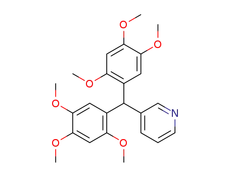 Molecular Structure of 1431862-12-2 (3-[bis(2,4,5-trimethoxyphenyl)methyl]pyridine)