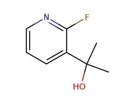 Molecular Structure of 40247-48-1 (3-PYRIDINEMETHANOL, 2-FLUORO-A,A-DIMETHYL-)
