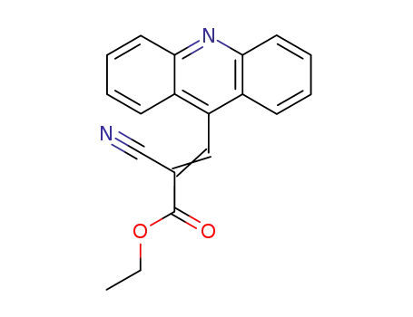Molecular Structure of 440367-55-5 (2-Propenoic acid, 3-(9-acridinyl)-2-cyano-, ethyl ester)