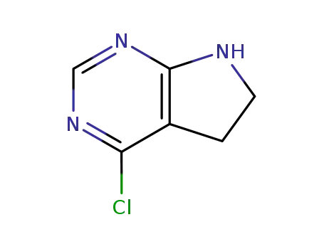 Molecular Structure of 16372-08-0 (4-chloro-6,7-dihydro-5H-pyrrolo[2,3-d]pyrimidine)