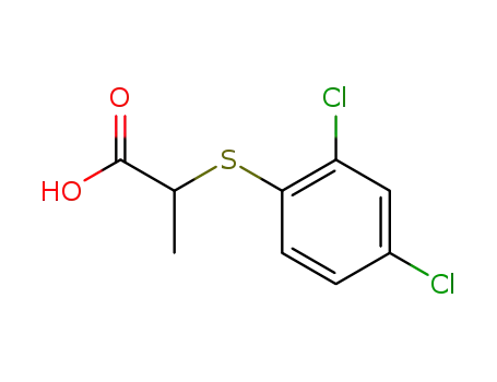 Molecular Structure of 119424-79-2 (2-(2,4-dichlorophenylsulfanyl)propionic acid)